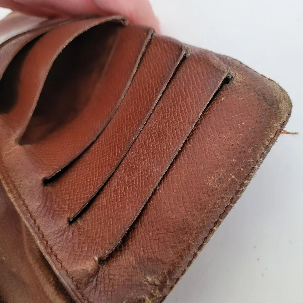 Louis Vuitton Vintage Monogram Long Bifold Wallet Brown Canvas Made‎ in France